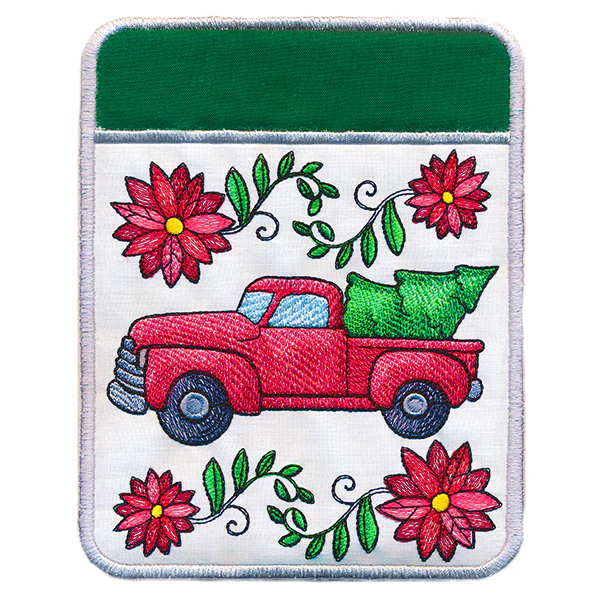 Charming Christmas Retro Truck Pot Holder (In-the-Hoop) - Image 3