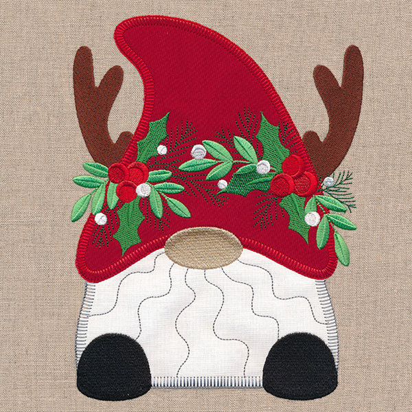 Cheerful Christmas Gnome (Heirloom Applique) - Image 2