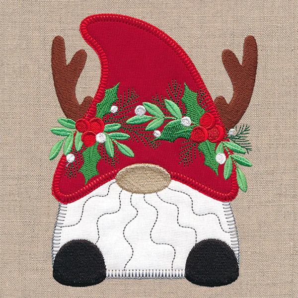 Cheerful Christmas Gnome (Heirloom Applique) - Image 5