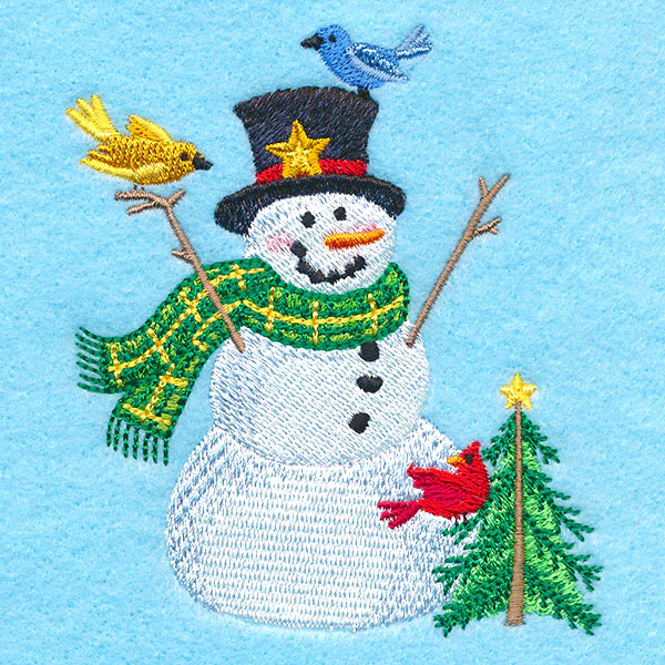 Cheerful Country Snowman with Tree - Image 5