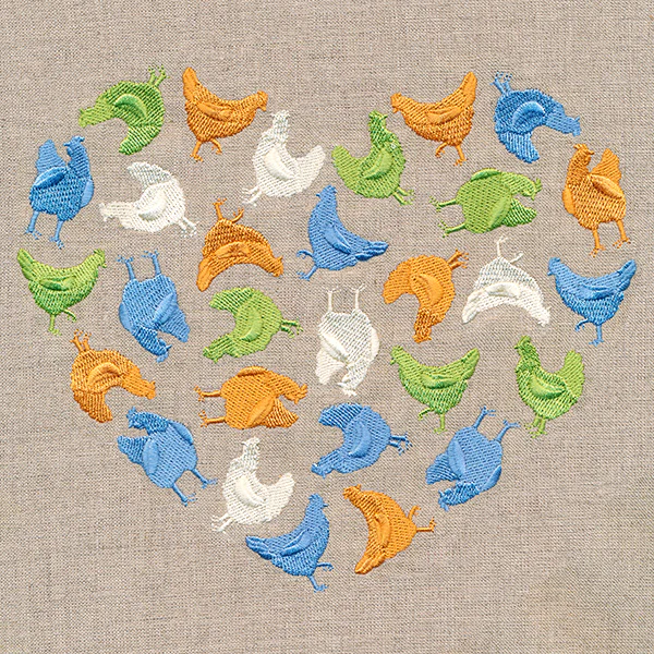 Chicken Silhouette Heart - Image 5