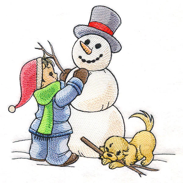 Childhood Charm - Building a Snowman - Image 7