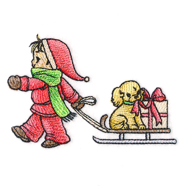 Childhood Charm - Pulling a Sled - Image 3