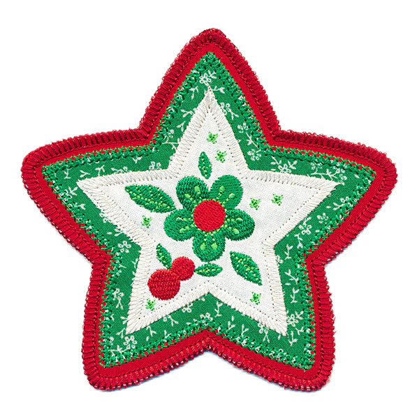 Christmas Charm Star Ornament (In-the-Hoop) - Image 2