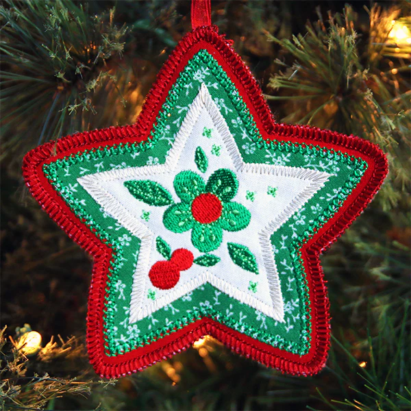 Christmas Charm Star Ornament (In-the-Hoop) - Image 5