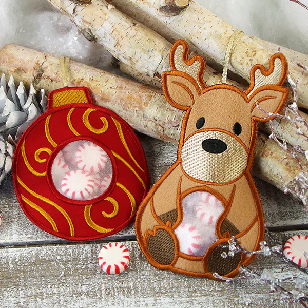Christmas Ornament Candy Holder (In-the-Hoop) - Image 3