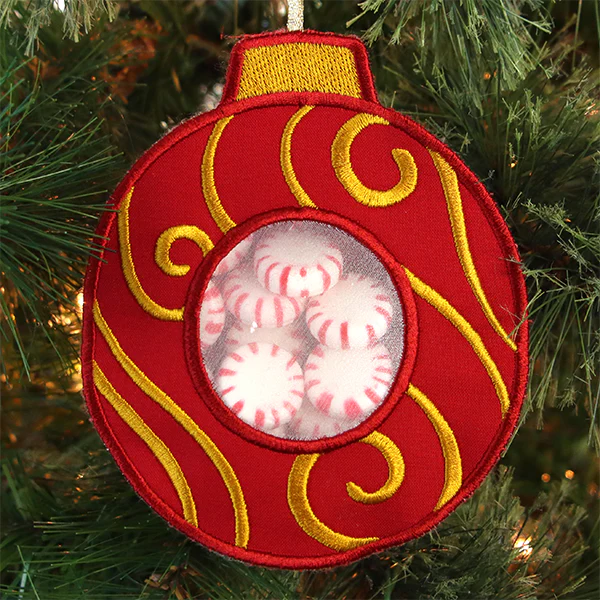 Christmas Ornament Candy Holder (In-the-Hoop) - Image 4