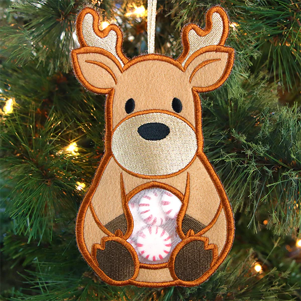 Christmas Reindeer Candy Holder (In-the-Hoop) - Image 4