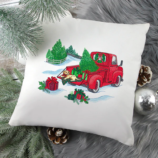 Christmas Retro Truck with Pup - Image 2