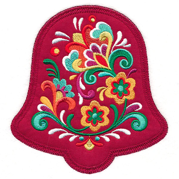 Christmas Rosemaling Bell (Heirloom Applique) - Image 5