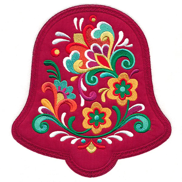 Christmas Rosemaling Bell (Heirloom Applique) - Image 7