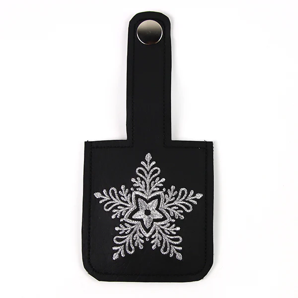 Christmas Snowflake Hand Sanitizer Keychain (In-the-Hoop) - Image 2