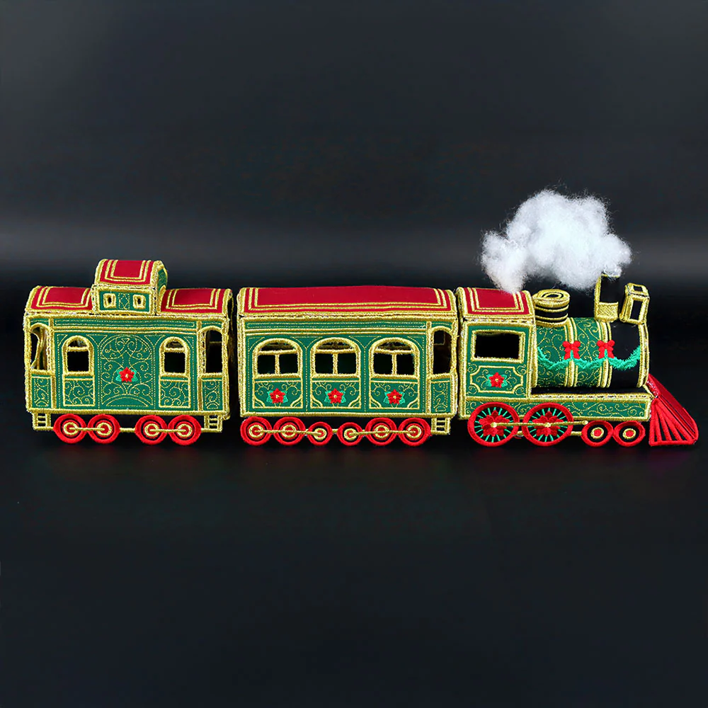 Christmas Train Engine in 3D (In-the-Hoop) - Image 2