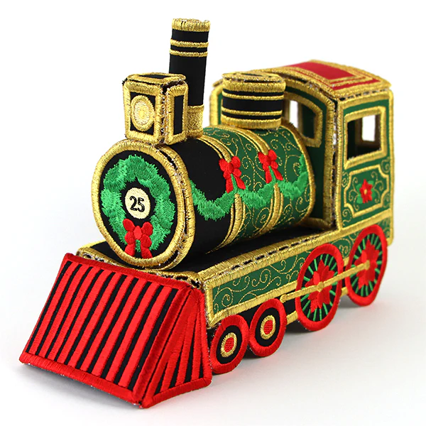 Christmas Train Engine in 3D (In-the-Hoop) - Image 3