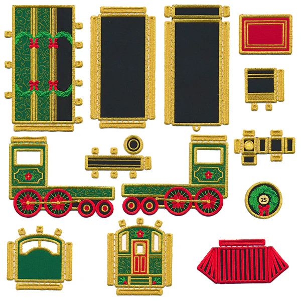 Christmas Train Engine in 3D (In-the-Hoop) - Image 4