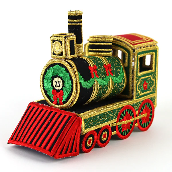 Christmas Train Engine in 3D (In-the-Hoop) - Image 9