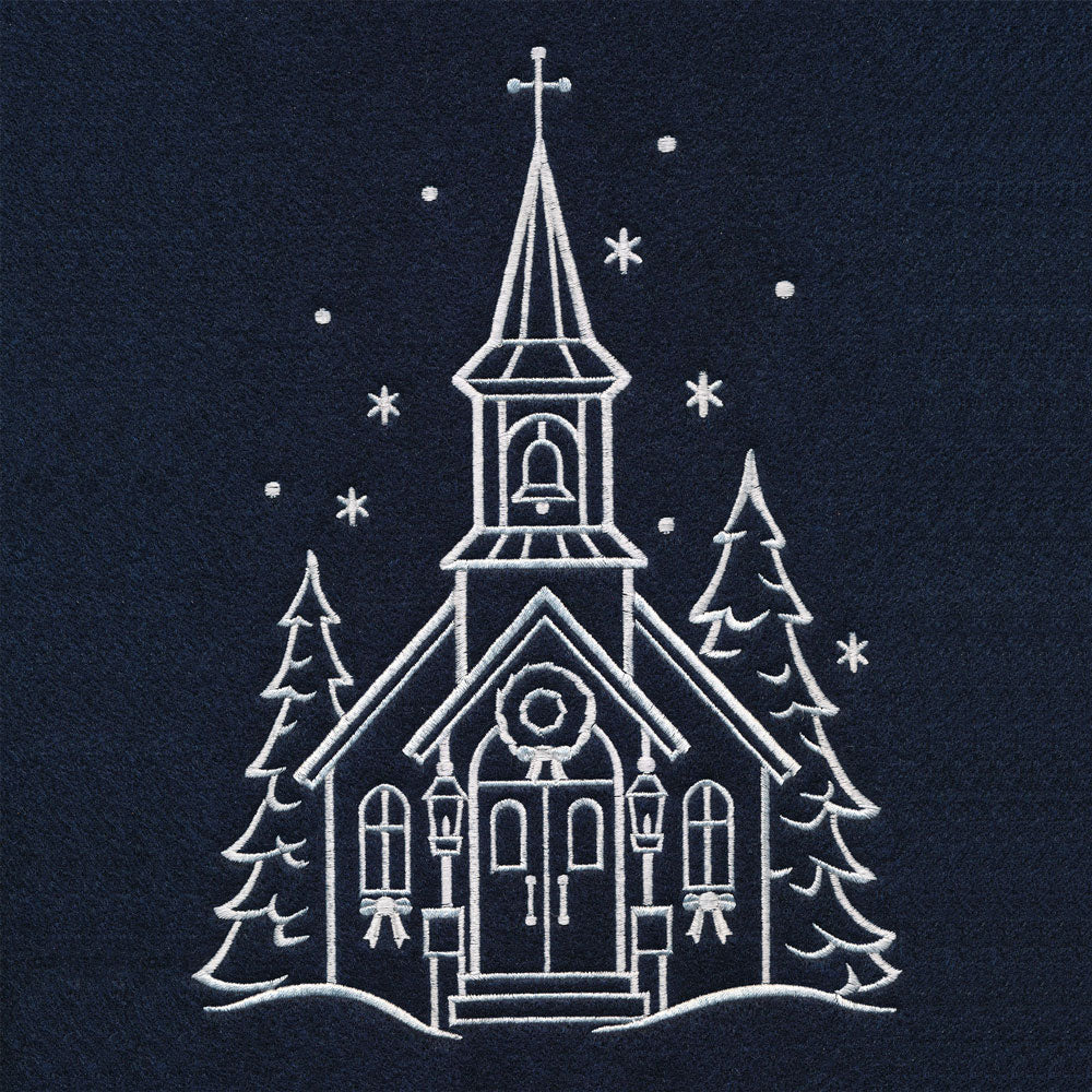 Christmas Village Church (Whitework) - Image 6