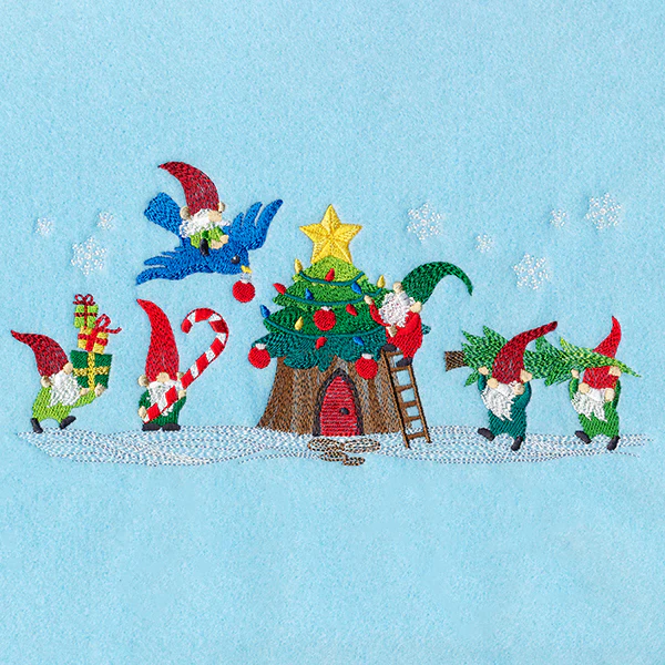 Christmas Village Gnomes Border - Image 2