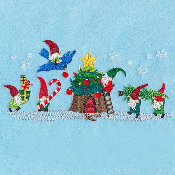 Christmas Village Gnomes Border - Image 3