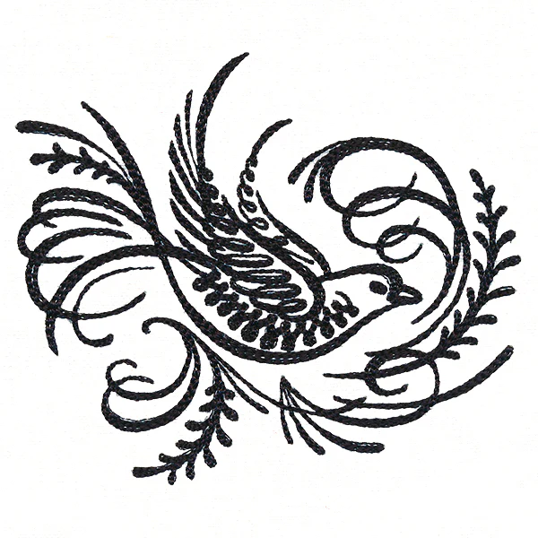 Classic Calligraphy Bird - Image 4
