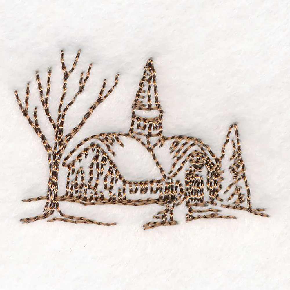 Classic Christmas Scene - Church - Image 6