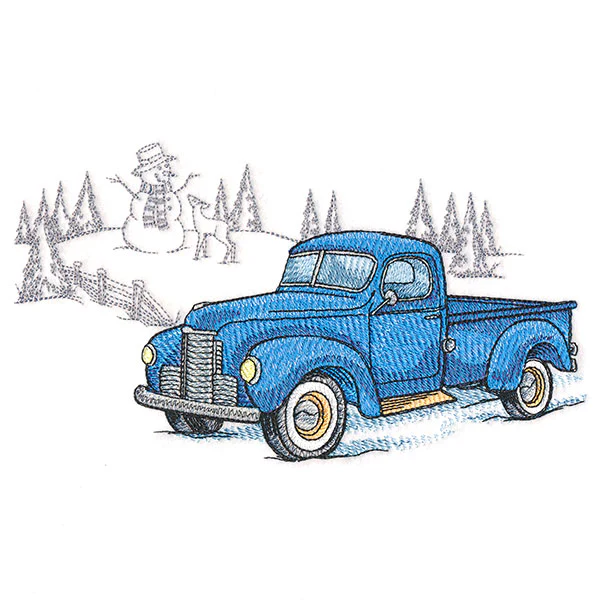 Classic Winter Retro Truck - Image 4