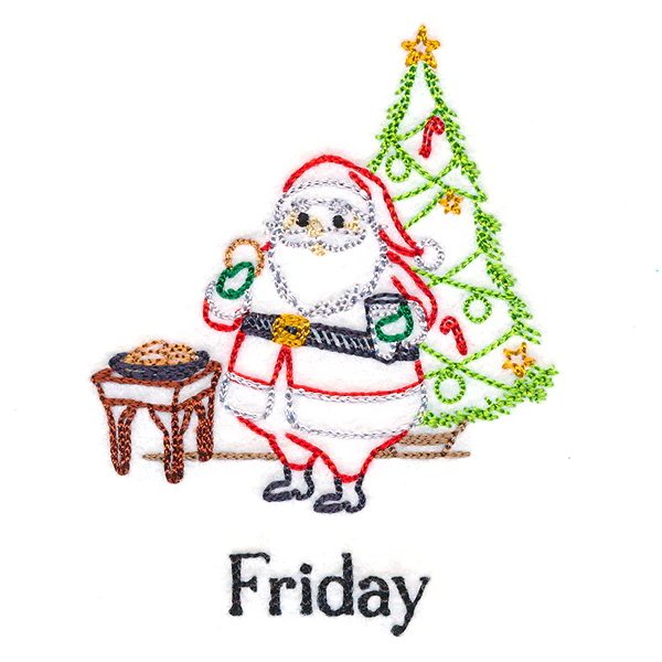 Cookie-Eating Santa on Friday (Vintage) - Image 3