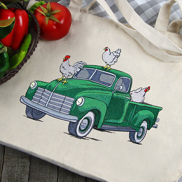 Country Chickens Retro Truck - Image 6