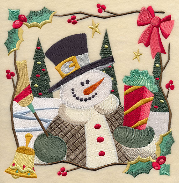 Country Christmas Square - Snowman - Image 6