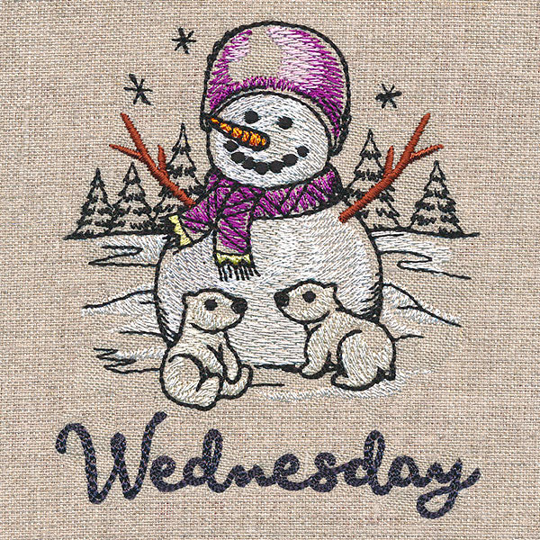 Country Snowman and Polar Bears on Wednesday - Image 2