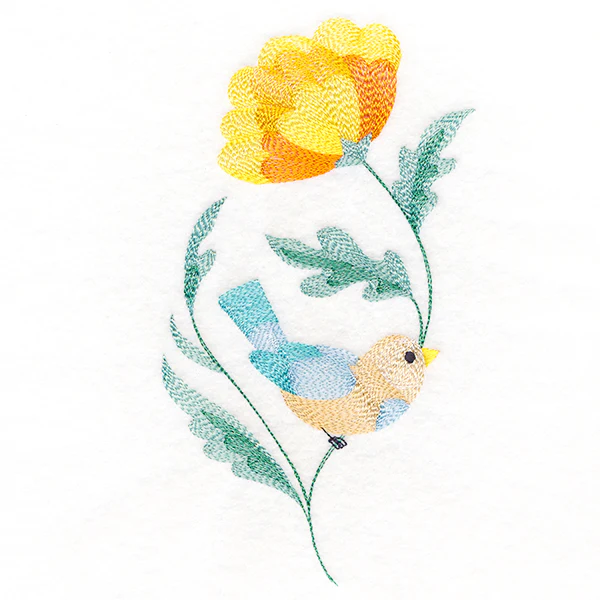 Cute Bird Perched on Petals - Image 3