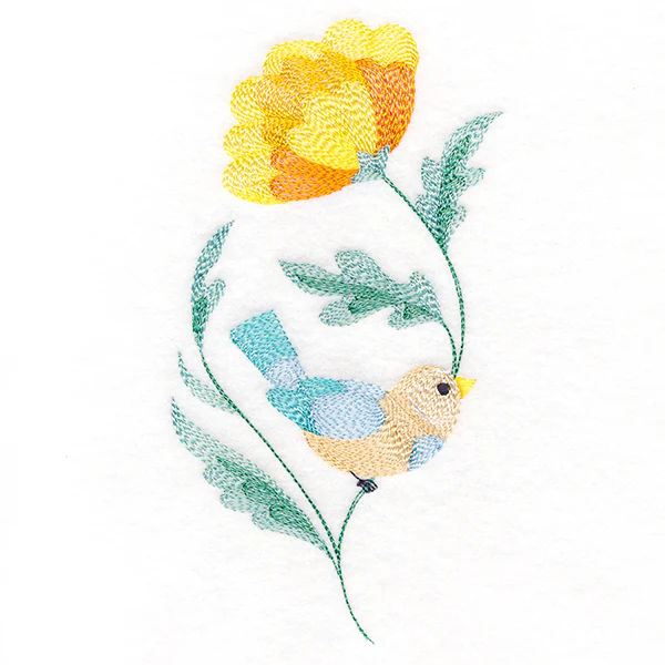 Cute Bird Perched on Petals - Image 4