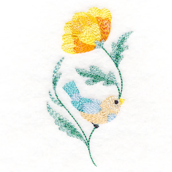 Cute Bird Perched on Petals - Image 5