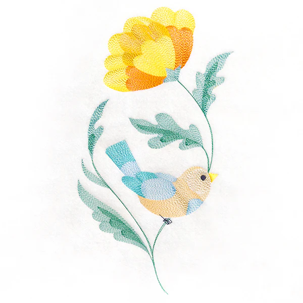 Cute Bird Perched on Petals - Image 6