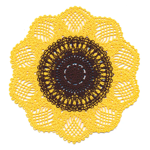 Darling Sunflower Doily (Battenburg Lace) - Image 4