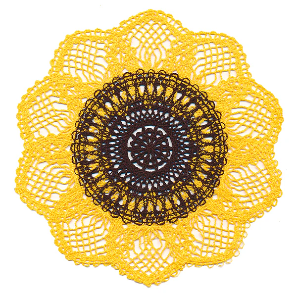 Darling Sunflower Doily (Battenburg Lace) - Image 6