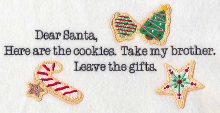 Dear Santa with Christmas Cookies (Brother) - Image 3