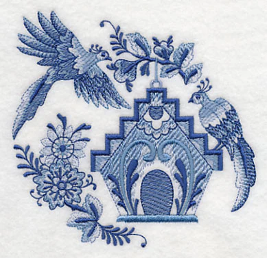 Delft Blue Birdhouse 3 - Image 4