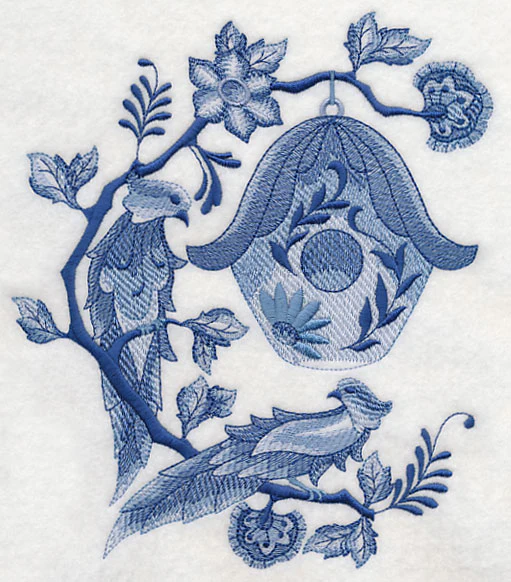 Delft Blue Birdhouse 5 - Image 4