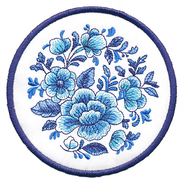 Delft Blue Flourishing Trivet (In-the-Hoop) - Image 5