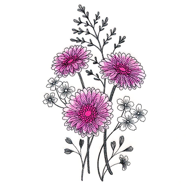 Delicate Daisy Etching - Image 2
