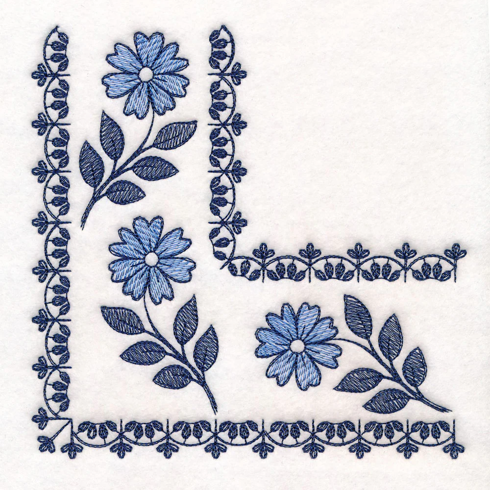 Delicate Delft Corner - Flower 1 - Image 5