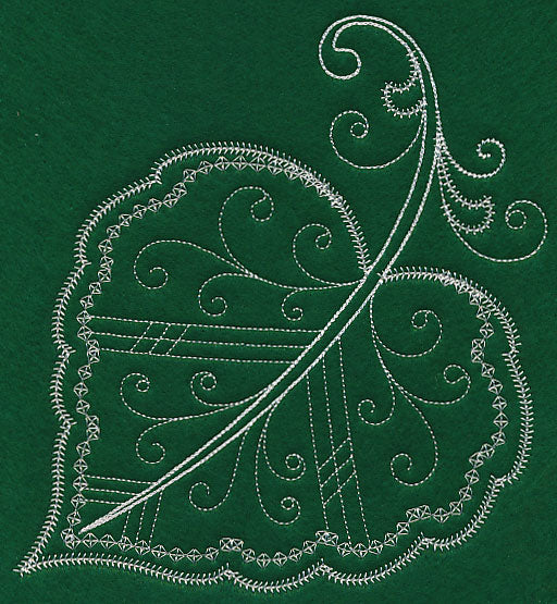 Delicate Whitework Cottonwood Leaf - Image 2