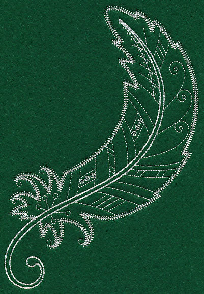 Delicate Whitework Feather - Image 3