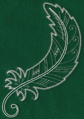 Delicate Whitework Feather - Image 4