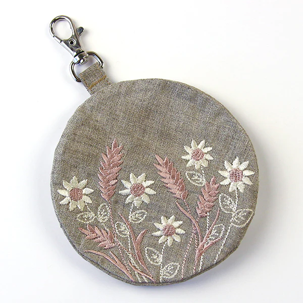 Delicate Wildflower Lined Coin Purse (In-the-Hoop) - Image 2