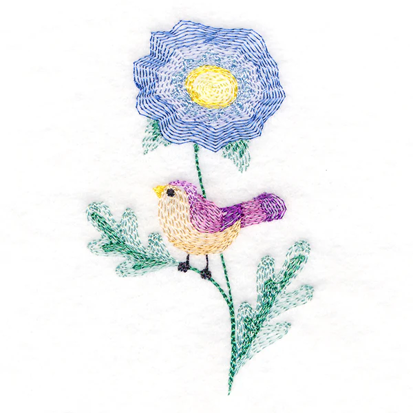 Delightful Bird Perched on Petals - Image 5