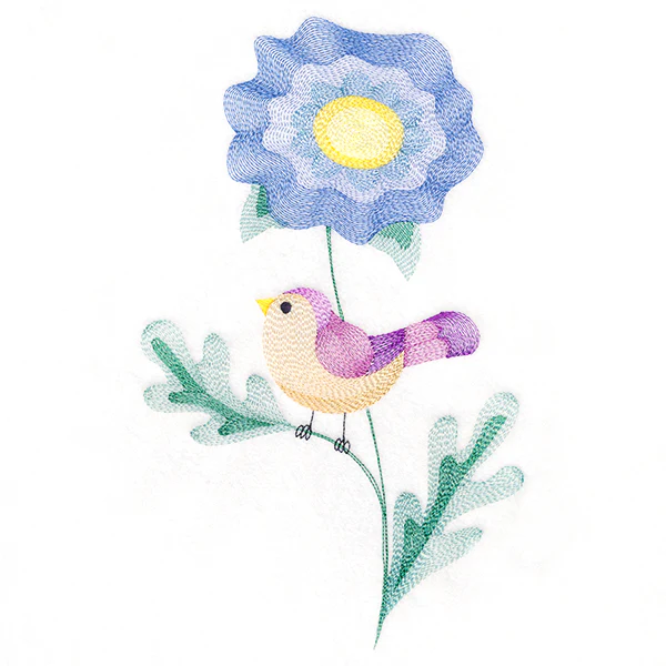 Delightful Bird Perched on Petals - Image 6