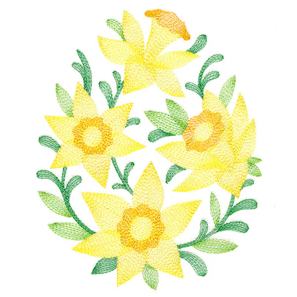 Delightful Daffodils Easter Egg - Image 3