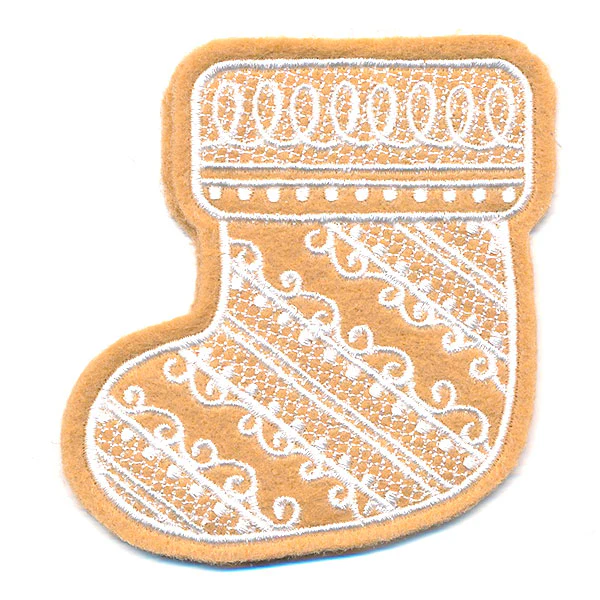 Deluxe Gingerbread Cookie - Stocking (In-the-Hoop) - Image 2